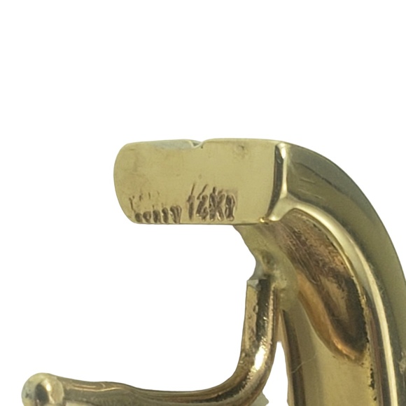 14 Karat Yellow and White Gold Earrings #16741 - Picture 5 of 7